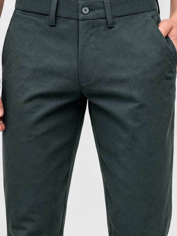 men solid mid rise chinos casual trouser - 22500186 -  Standard Image - 3