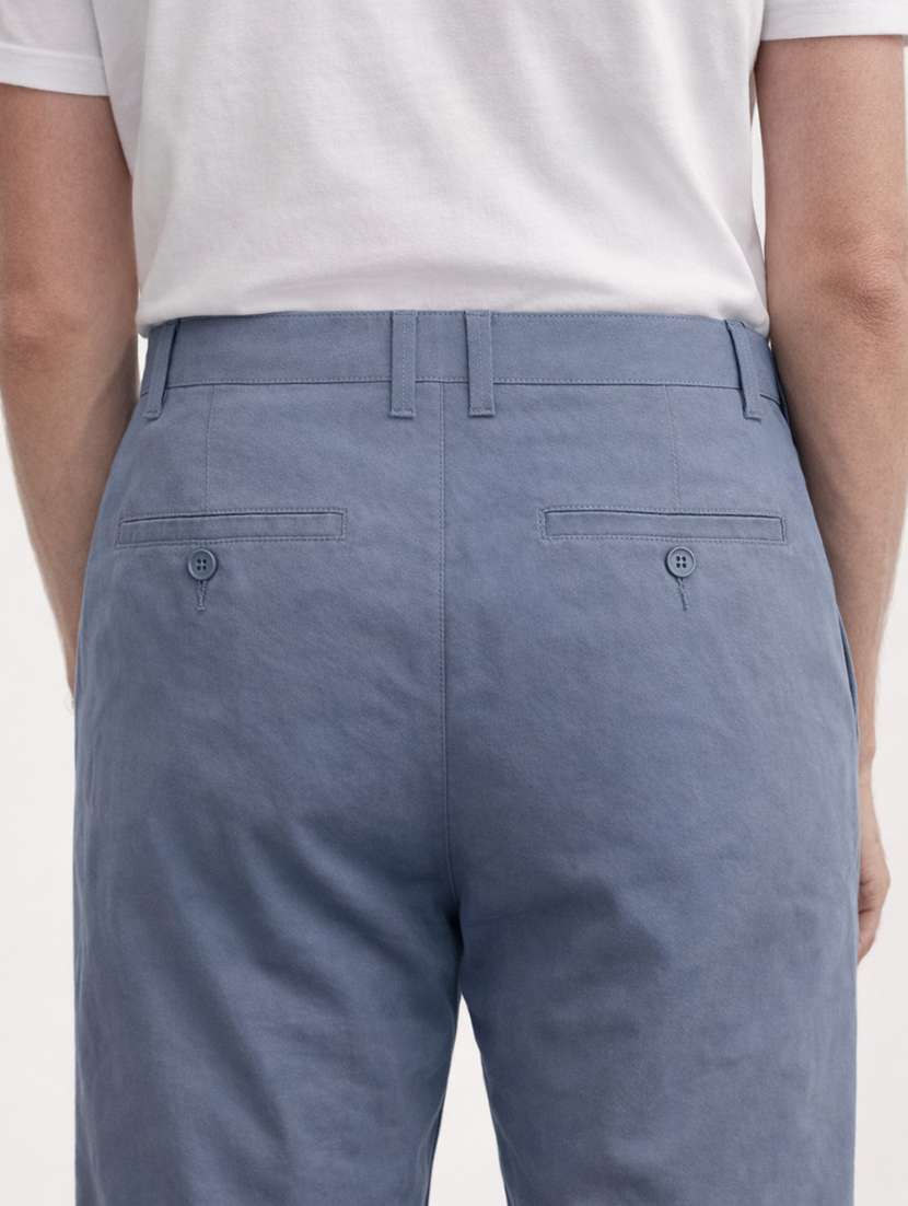 men solid mid rise chinos casual trouser - 22500189 -  Standard Image - 5