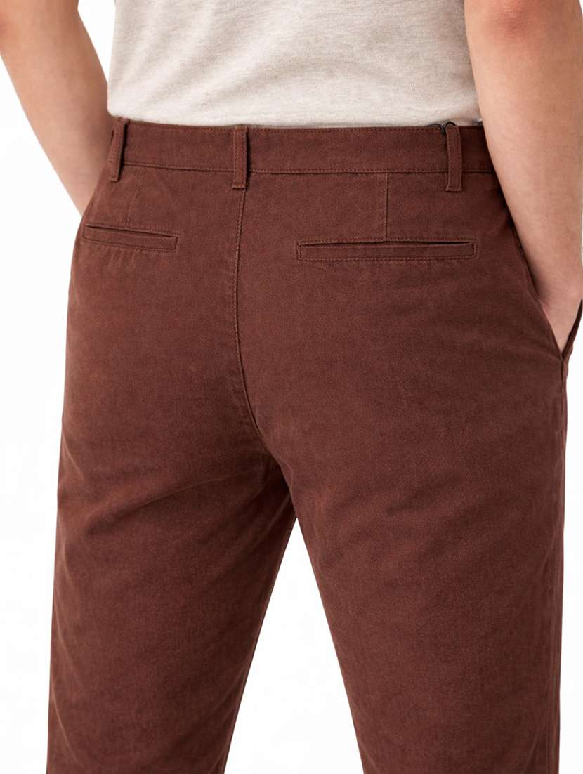 boys solid mid rise chinos casual trouser - 22500216 -  Standard Image - 3