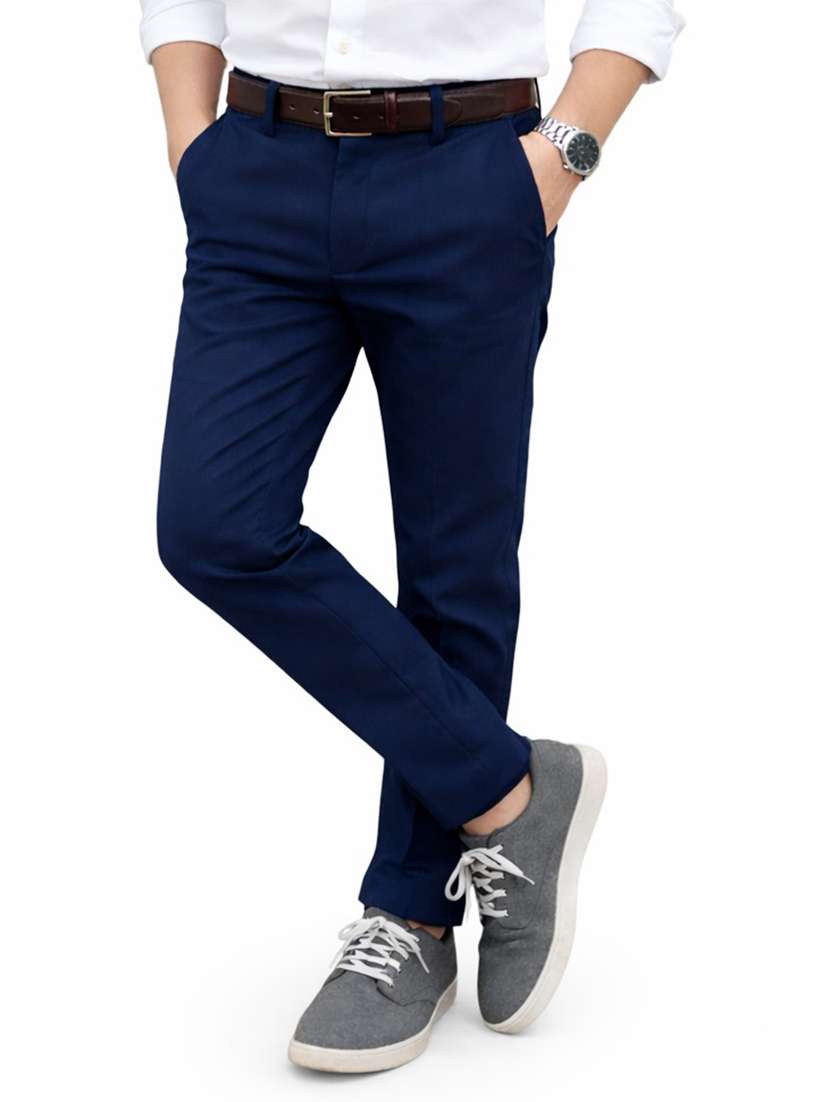 boys solid mid rise chinos casual trouser