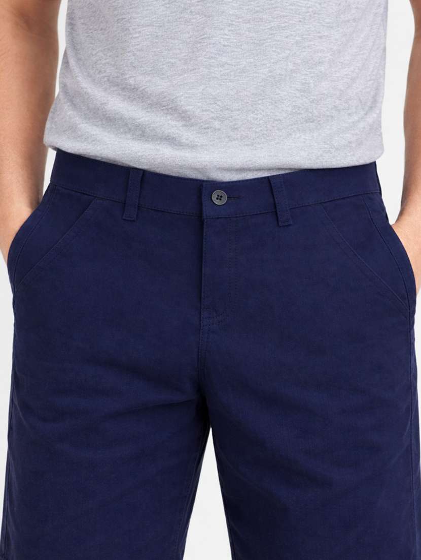 boys solid mid rise chinos casual trouser - 22500217 -  Standard Image - 3