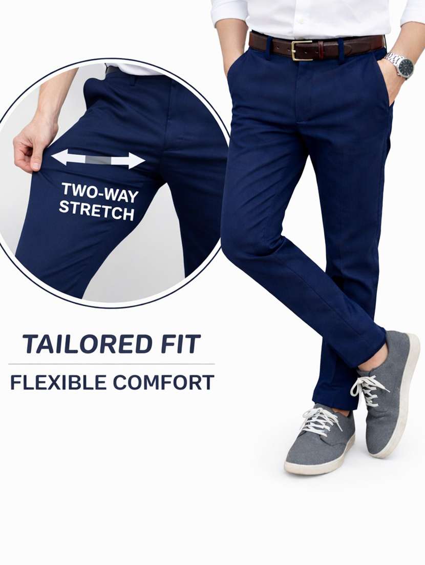 boys solid mid rise chinos casual trouser - 22500217 -  Standard Image - 5