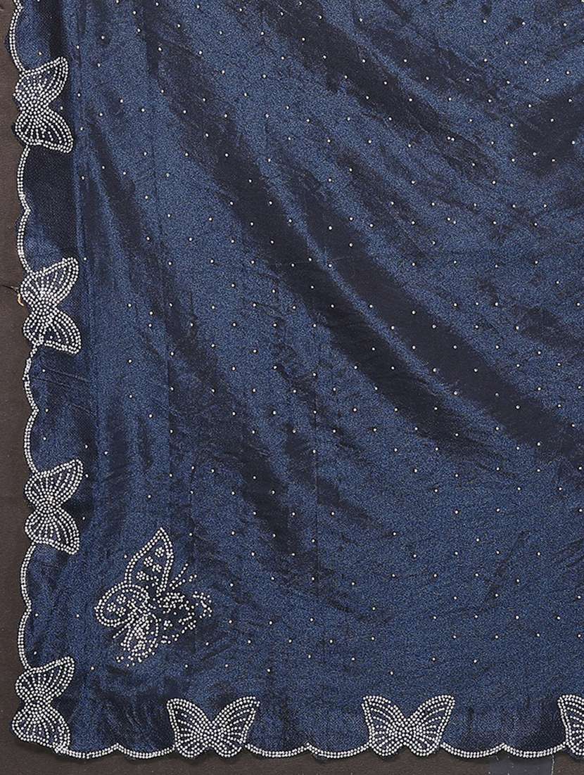 women solid with work embellished saree with blouse - 22500265 -  Standard Image - 5