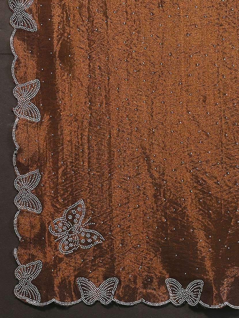 women solid with work embellished saree with blouse - 22500266 -  Standard Image - 5