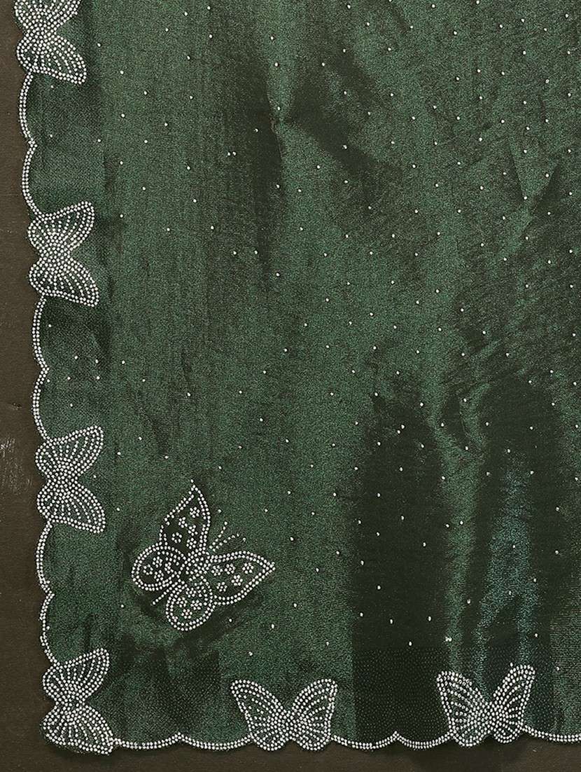 women solid with work embellished saree with blouse - 22500272 -  Standard Image - 5