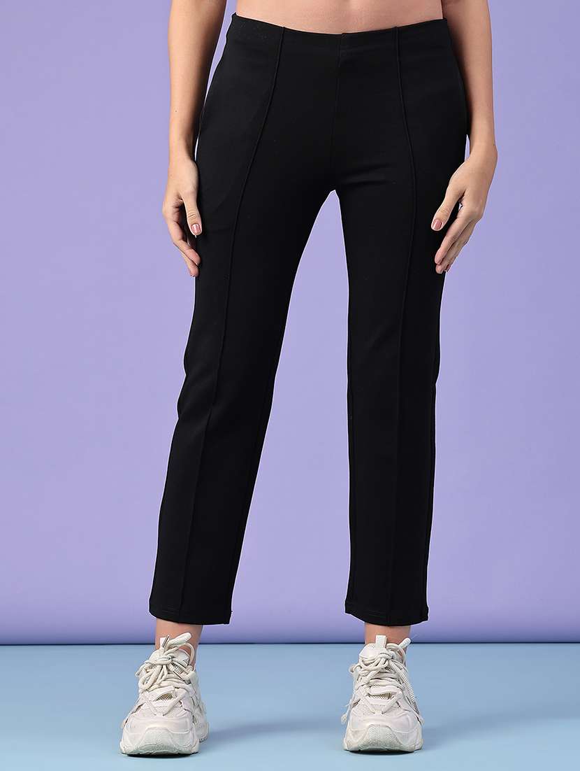 women solid mid rise regular fit jeggings