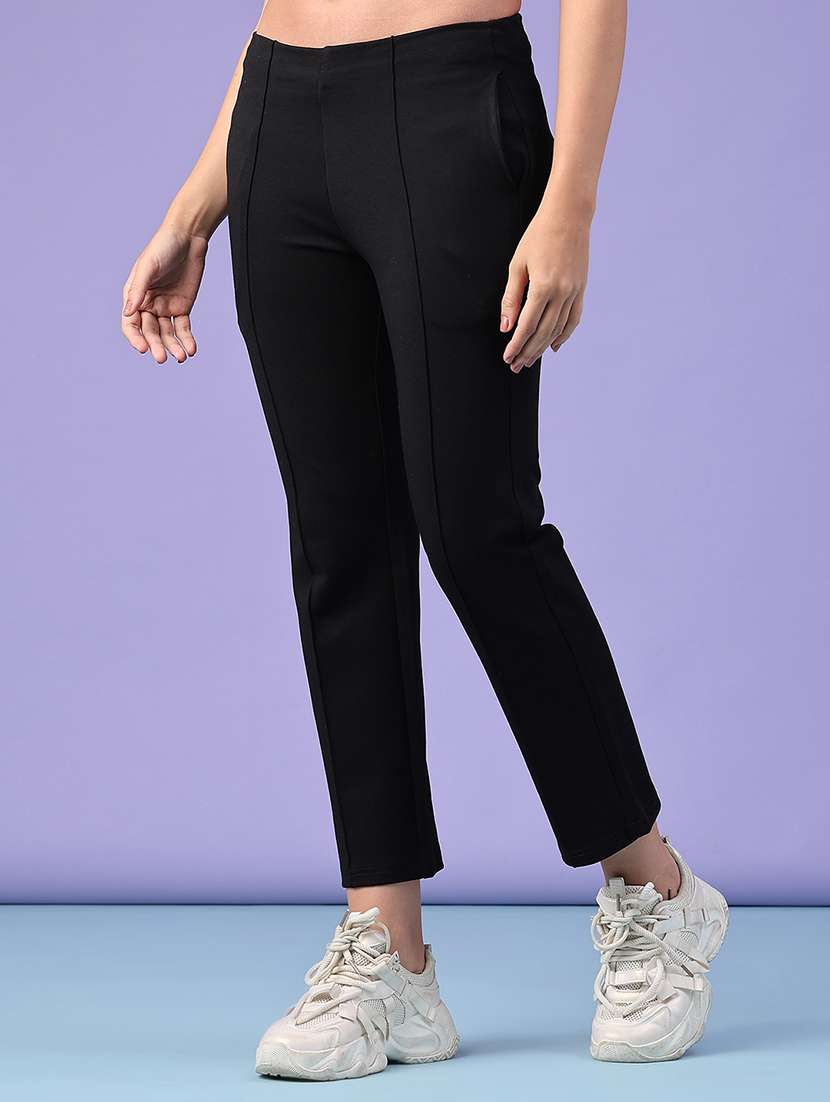 Women Solid Mid Rise Regular Fit Jeggings - 22500288 -  Standard Image - 3