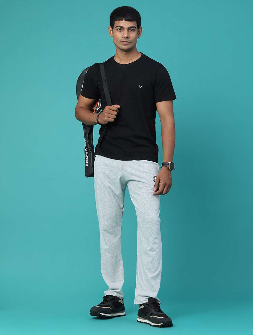 Men Melange Mid Rise Regular Fit Track Pant - 22500419 -  Standard Image - 5