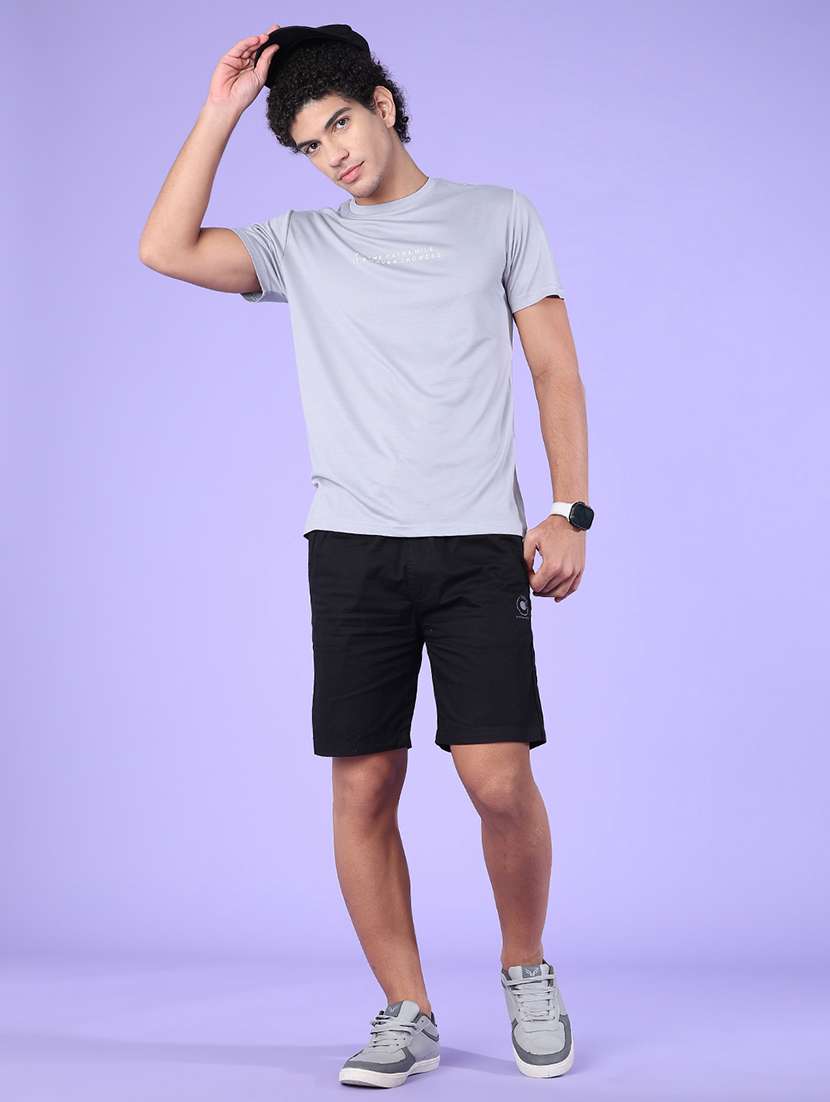 men solid mid rise regular fit shorts - 22501061 -  Standard Image - 5