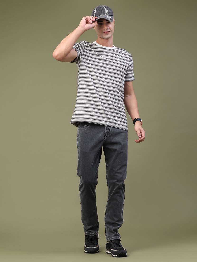 Men Striped Short Sleeve Regular Fit T-shirt - 22501383 -  Standard Image - 5