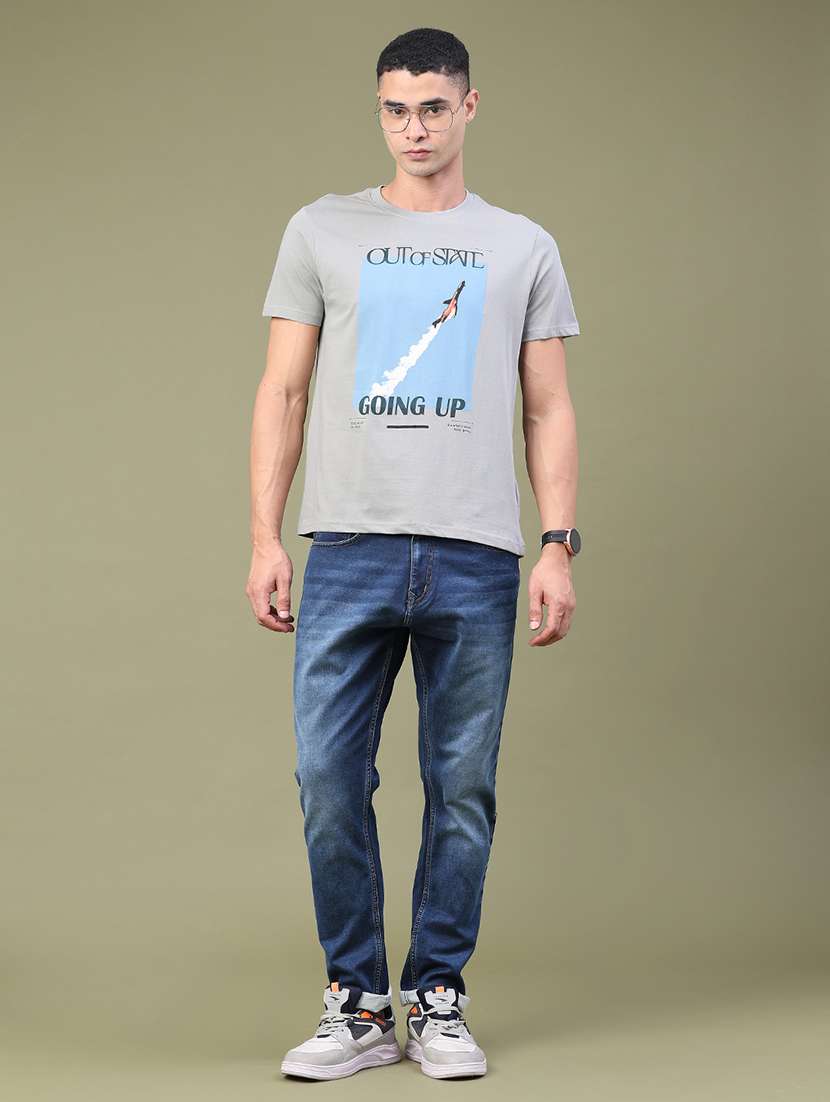 Men Printed Short Sleeve Regular Fit T-shirt - 22501388 -  Standard Image - 5