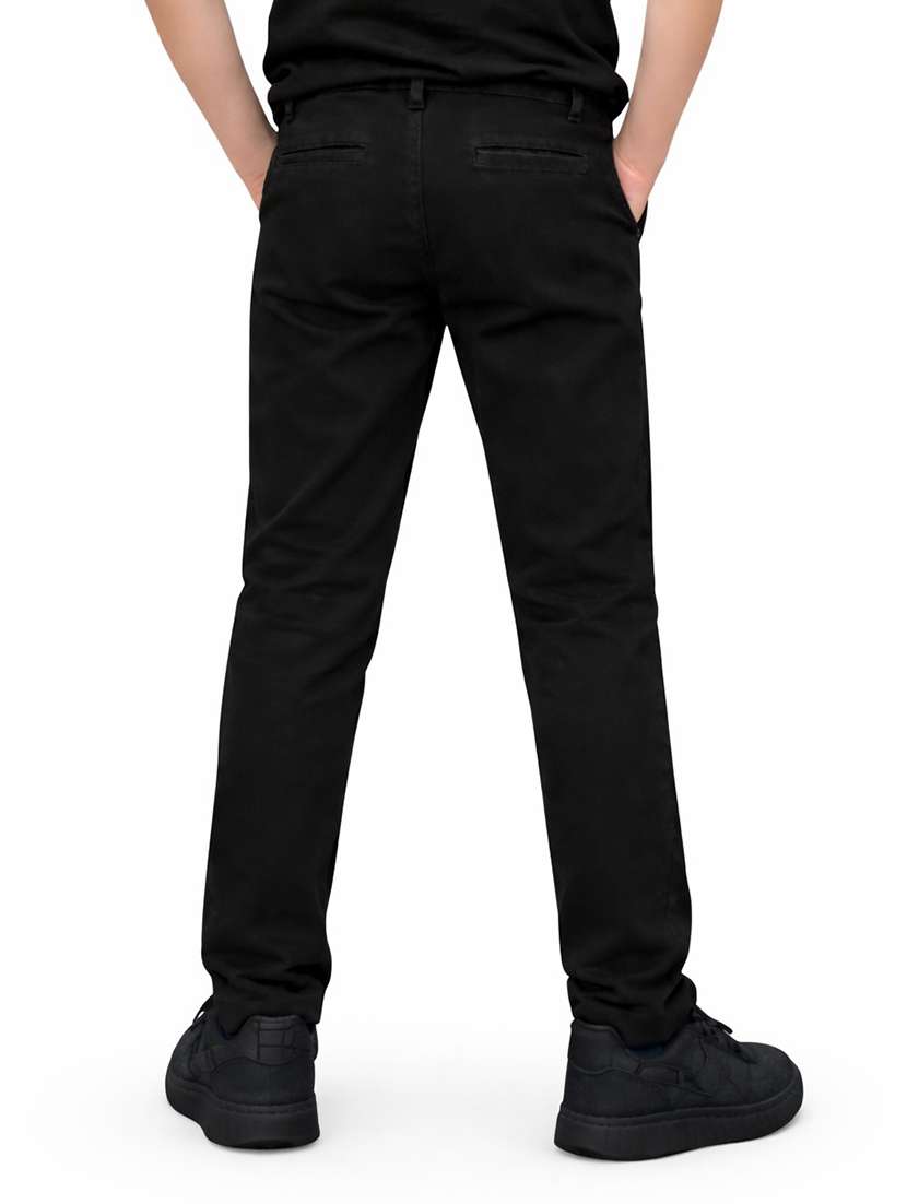 men solid mid rise slim fit trouser - 22501759 -  Standard Image - 3