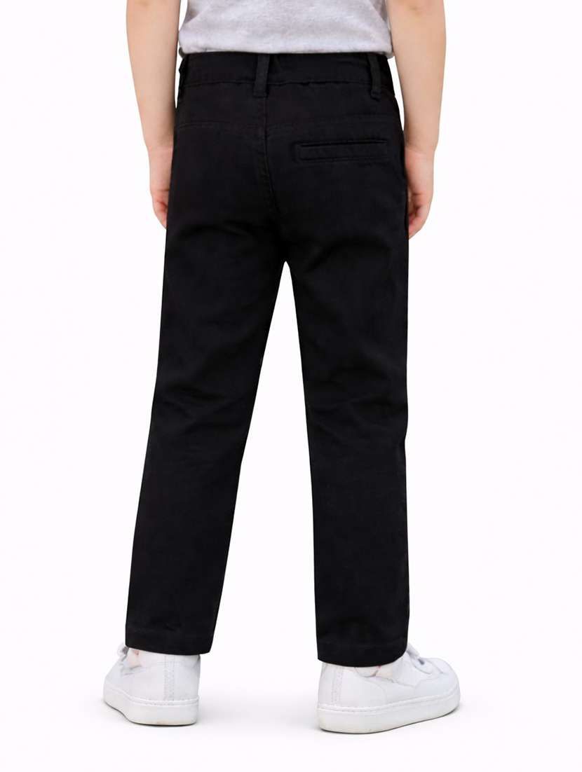 men solid mid rise slim fit trouser - 22501764 -  Standard Image - 3