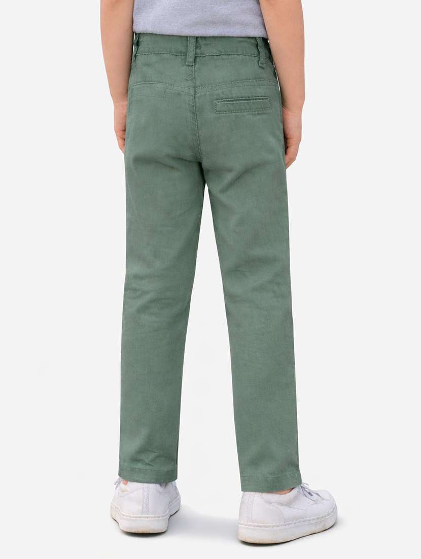 men solid mid rise slim fit trouser - 22501766 -  Standard Image - 3