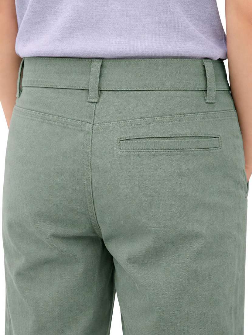 men solid mid rise slim fit trouser - 22501766 -  Standard Image - 5