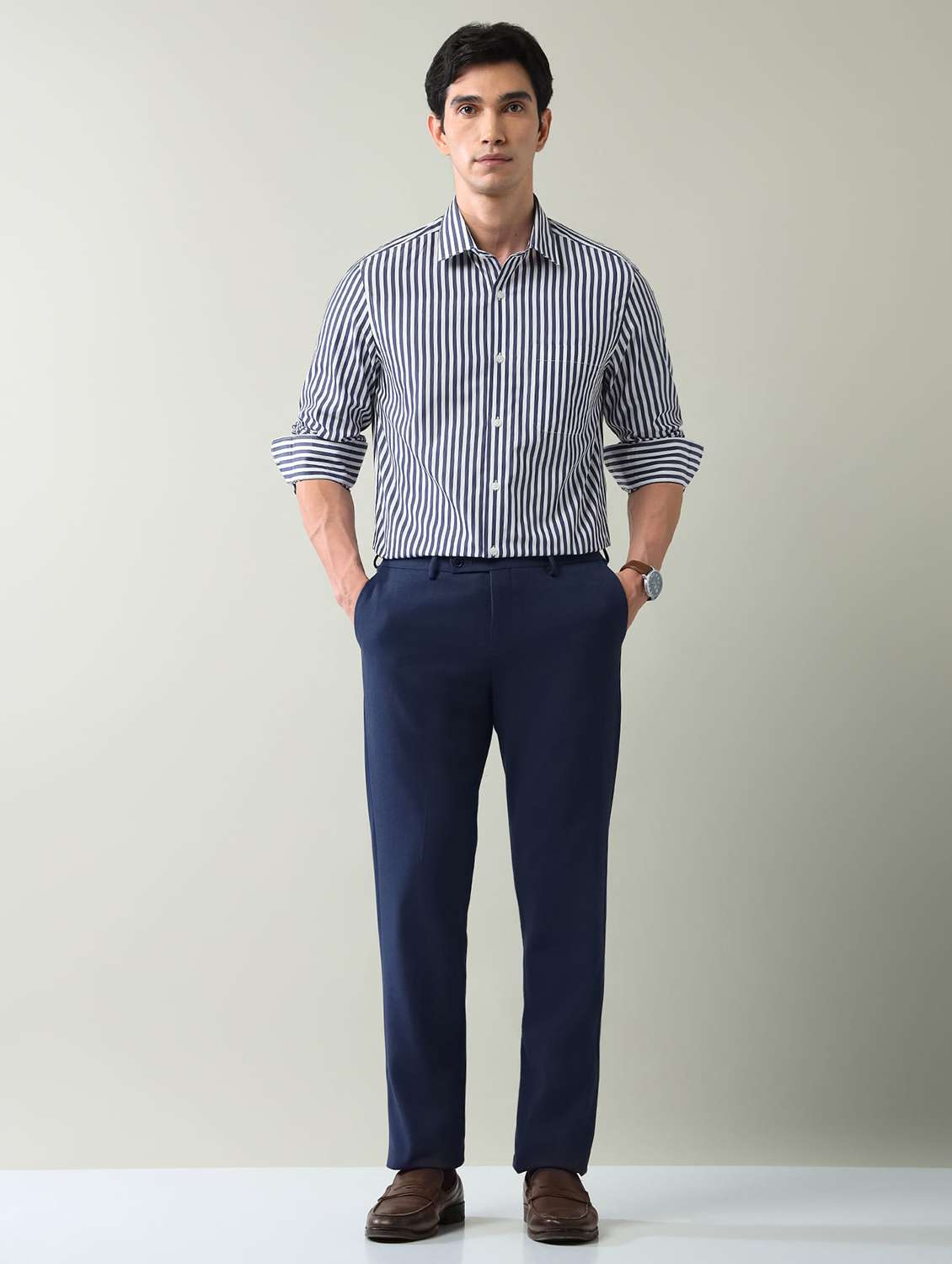 Men Striped Long Sleeve Regular Fit Casual Shirt - 22501917 -  Standard Image - 5