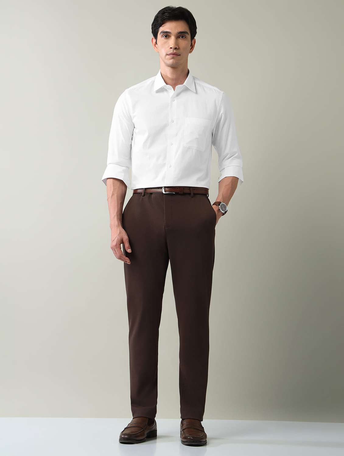 men solid long sleeve regular fit formal shirt - 22501945 -  Standard Image - 5