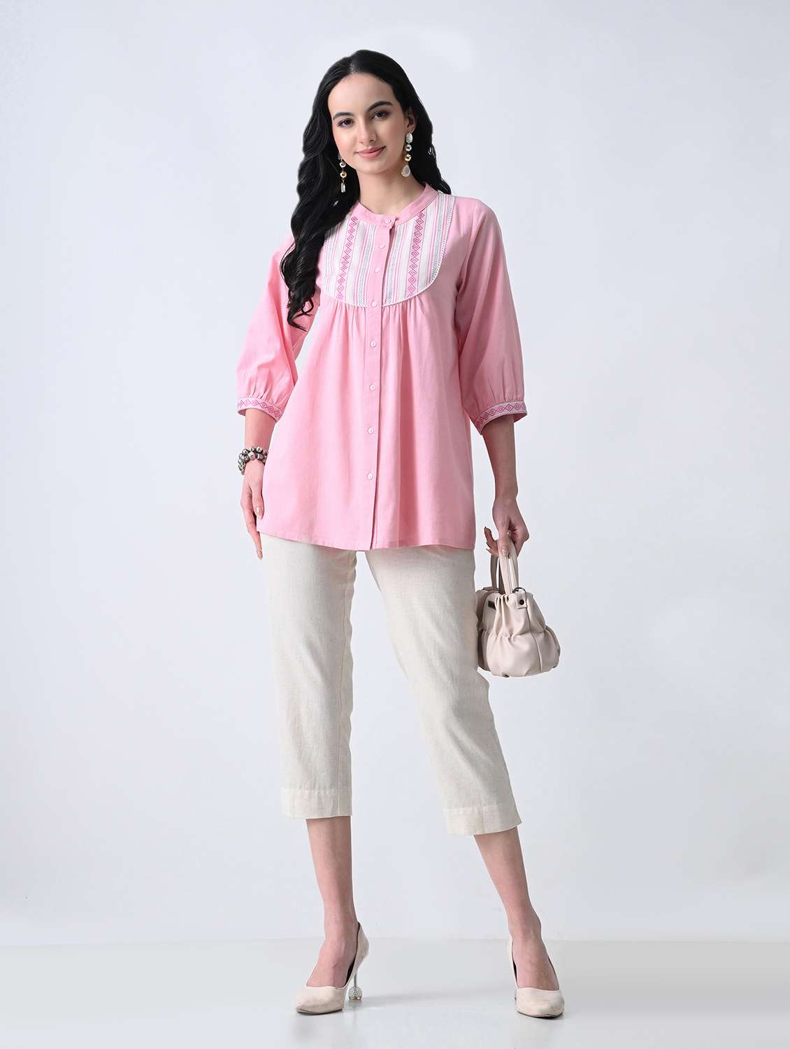 Women Solid Mid Rise Tapered Pant - 22501997 -  Standard Image - 5