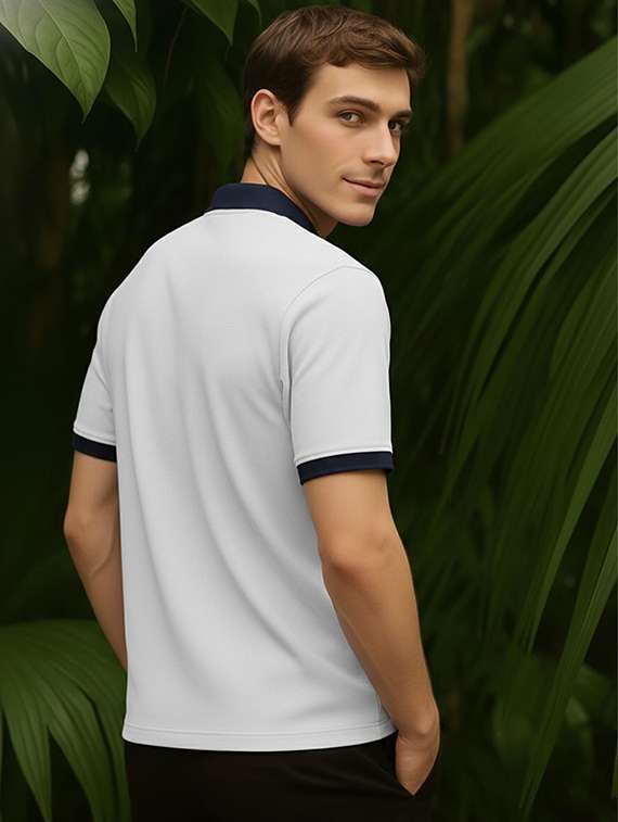men solid short sleeve regular fit polo t-shirt - 22502035 -  Standard Image - 3