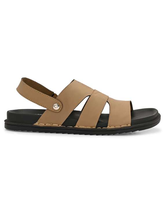 men solid back strap sandal - 22502102 -  Standard Image - 3