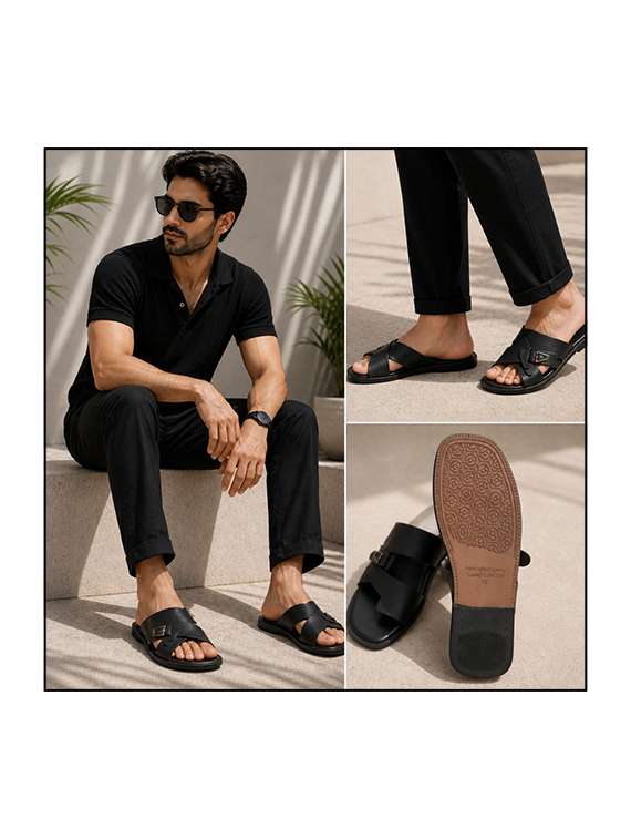 men solid one toe sandal  - 22502103 -  Standard Image - 5