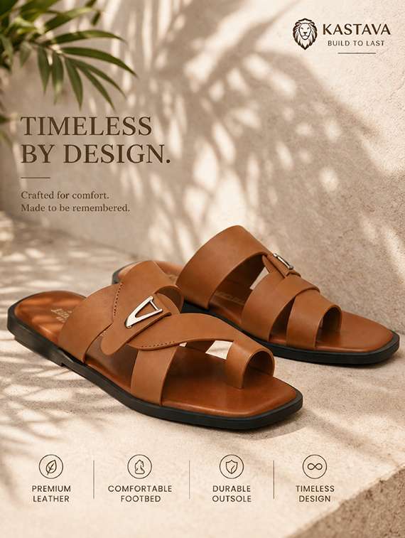 men solid one toe sandal  - 22502105 -  Standard Image - 5