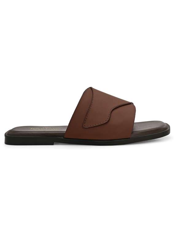 men brown slip on sandal - 22502110 -  Standard Image - 3