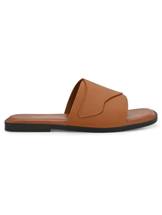 men tan slip on sandal - 22502111 -  Standard Image - 3