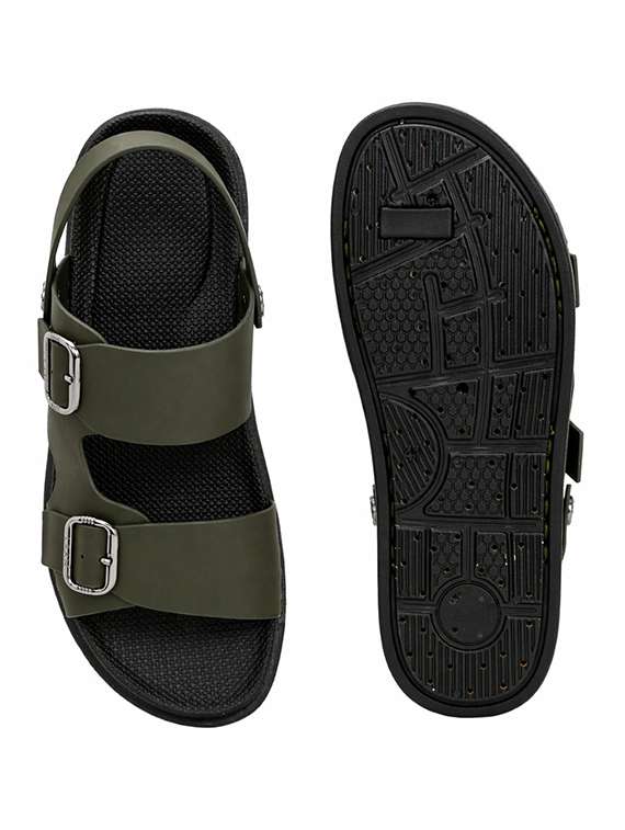 Men Solid Back Strap Sandal - 22502112 -  Standard Image - 3