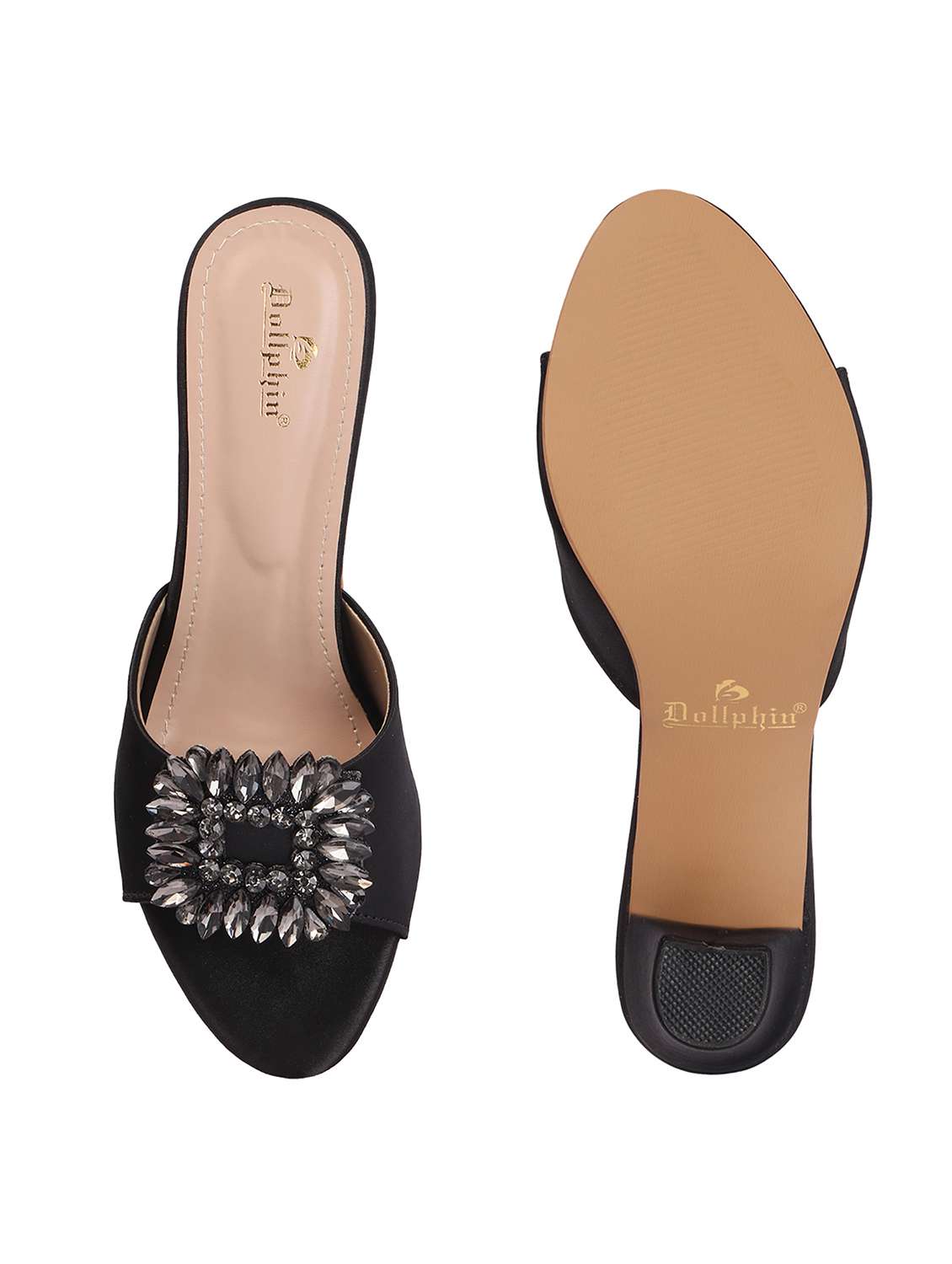 women black slip on sandal - 22502168 -  Standard Image - 3