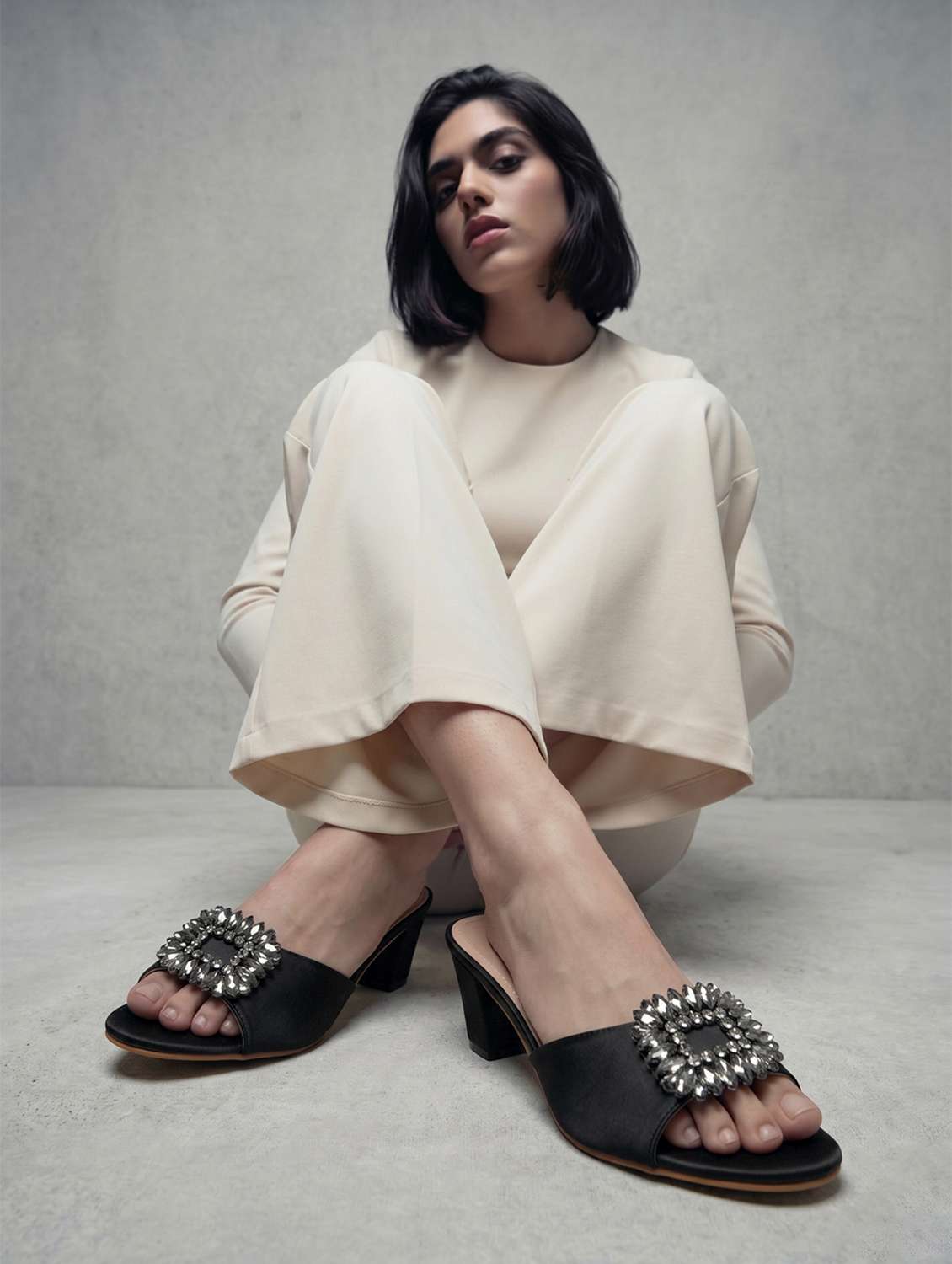 women black slip on sandal - 22502168 -  Standard Image - 5