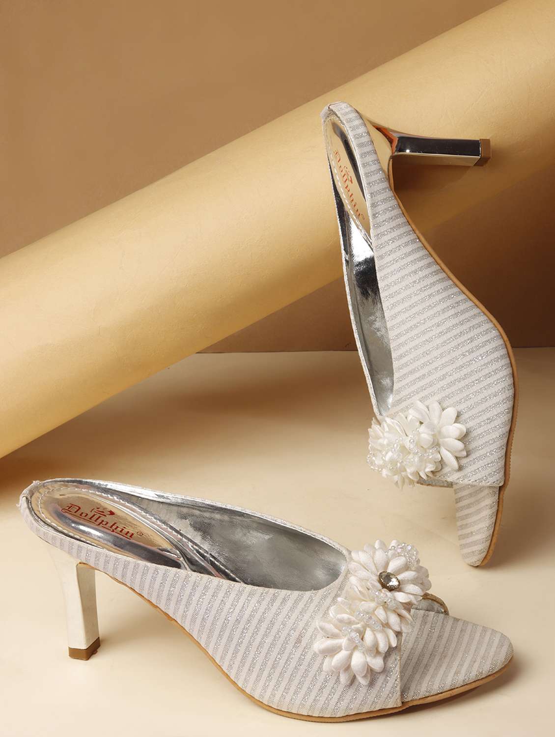 women embellished slip on sandal