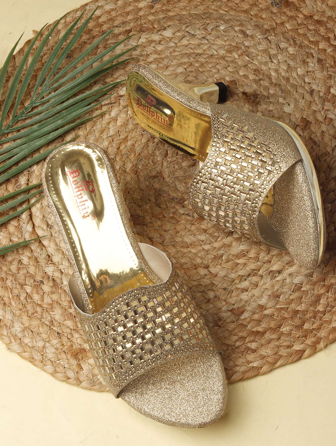 women embellished slip on sandal