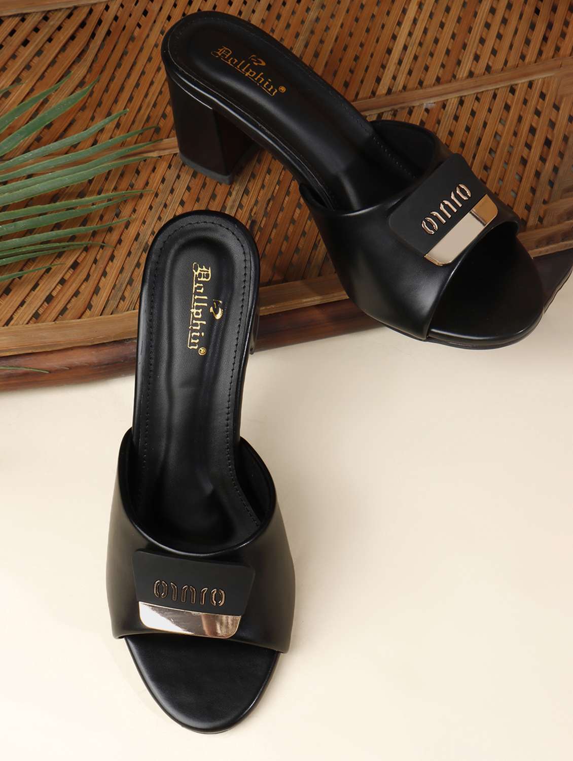 women black slip on sandal