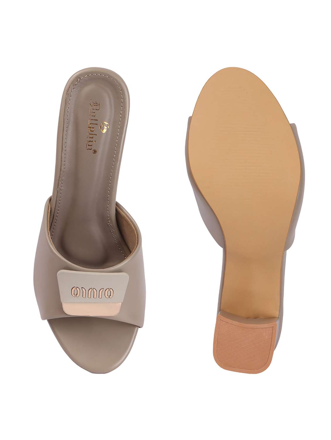 women khaki slip on sandal - 22502176 -  Standard Image - 3