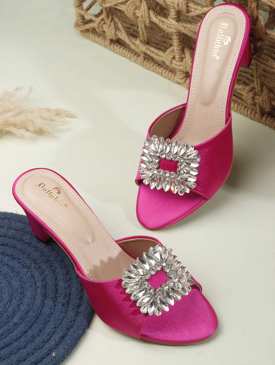 men embellished slip on sandal