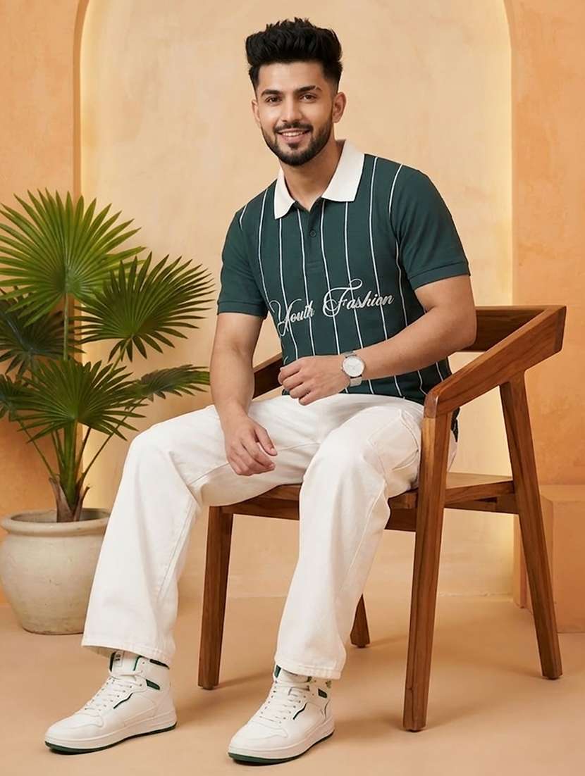 men printed short sleeve regular fit polo t-shirt - 22502321 -  Standard Image - 3
