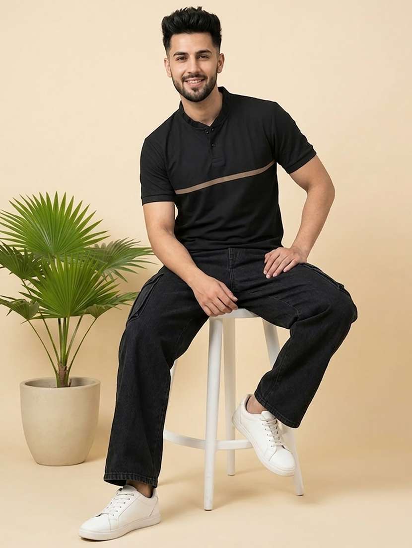 men striped short sleeve regular fit t-shirt - 22502351 -  Standard Image - 3