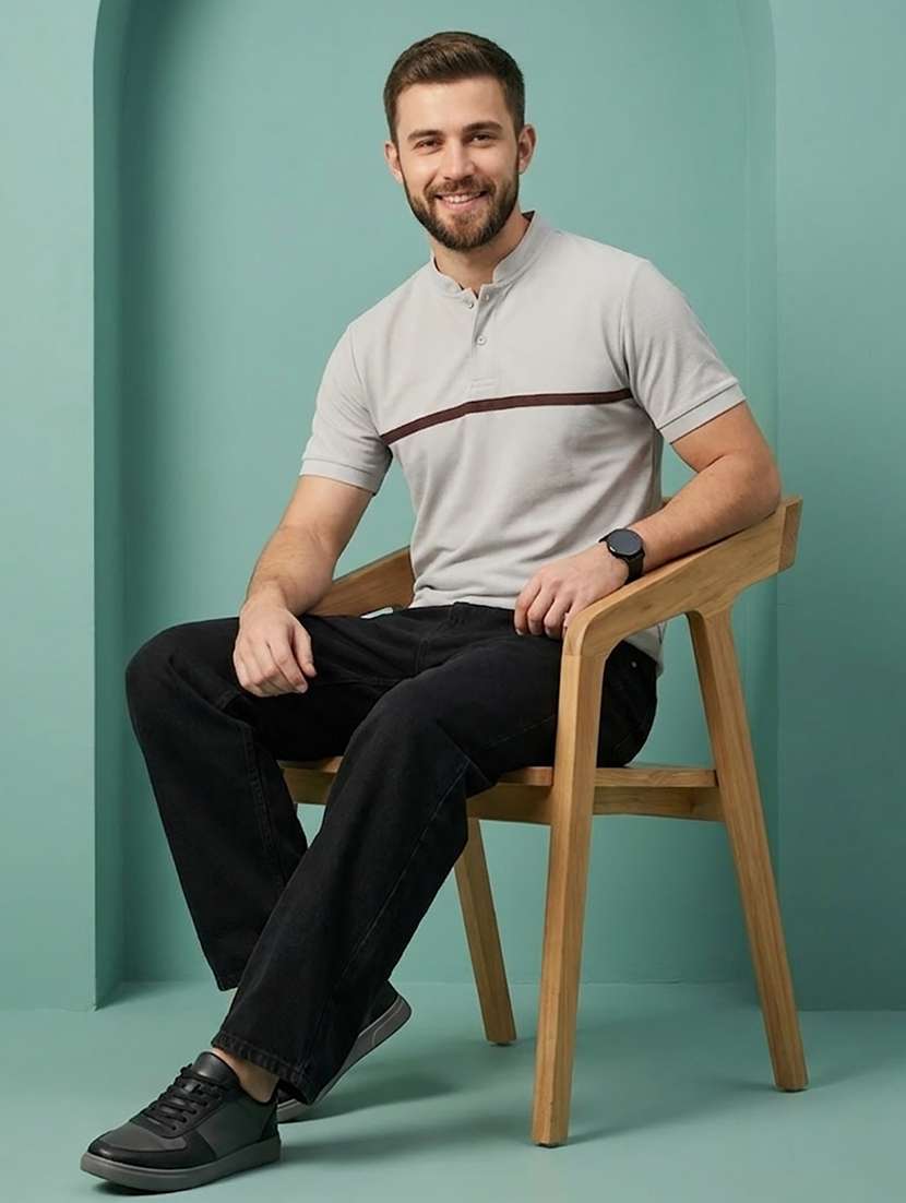 men striped short sleeve regular fit t-shirt - 22502353 -  Standard Image - 3