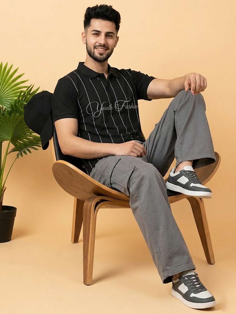 men printed short sleeve regular fit polo t-shirt - 22502377 -  Standard Image - 3