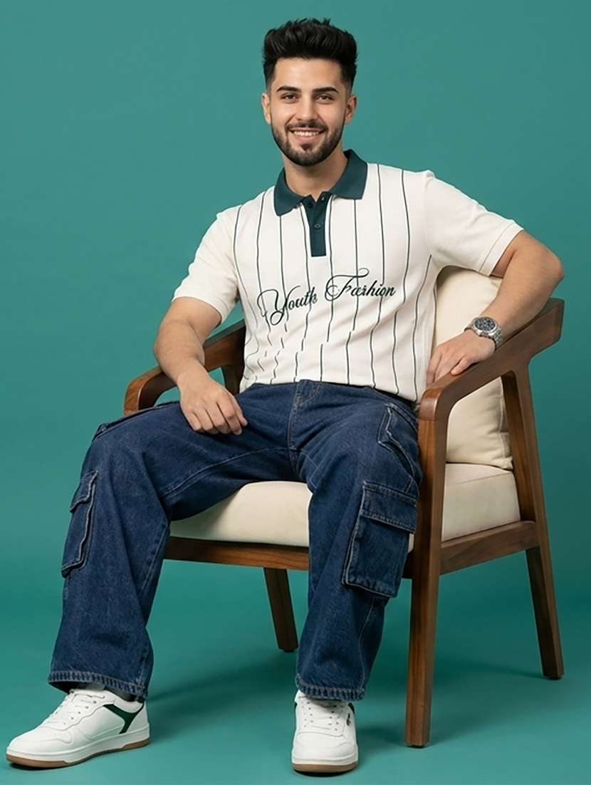 men printed short sleeve regular fit polo t-shirt - 22502379 -  Standard Image - 3