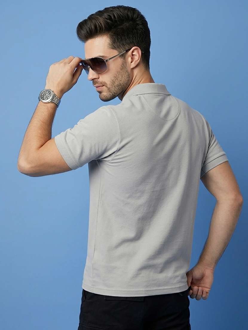 men solid short sleeve regular fit polo t-shirt - 22502394 -  Standard Image - 3