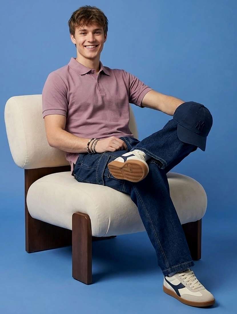 men solid short sleeve regular fit polo t-shirt - 22502396 -  Standard Image - 3