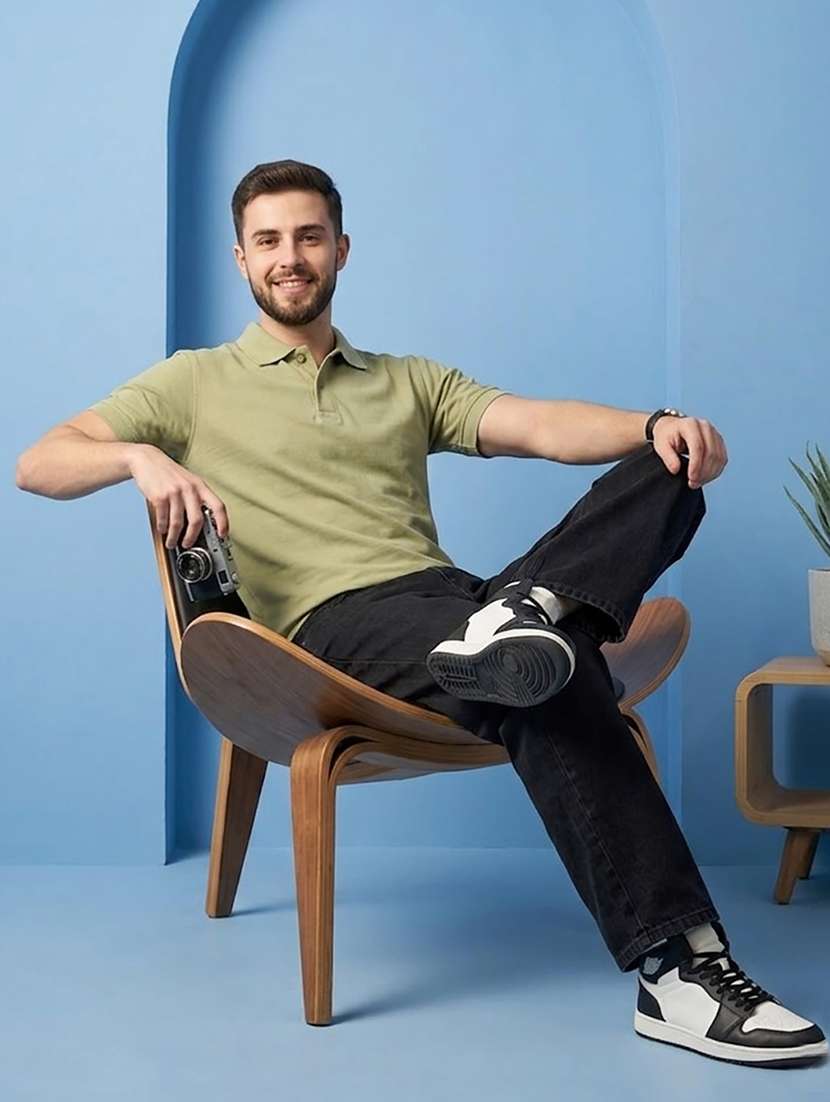 men solid short sleeve regular fit polo t-shirt - 22502397 -  Standard Image - 3