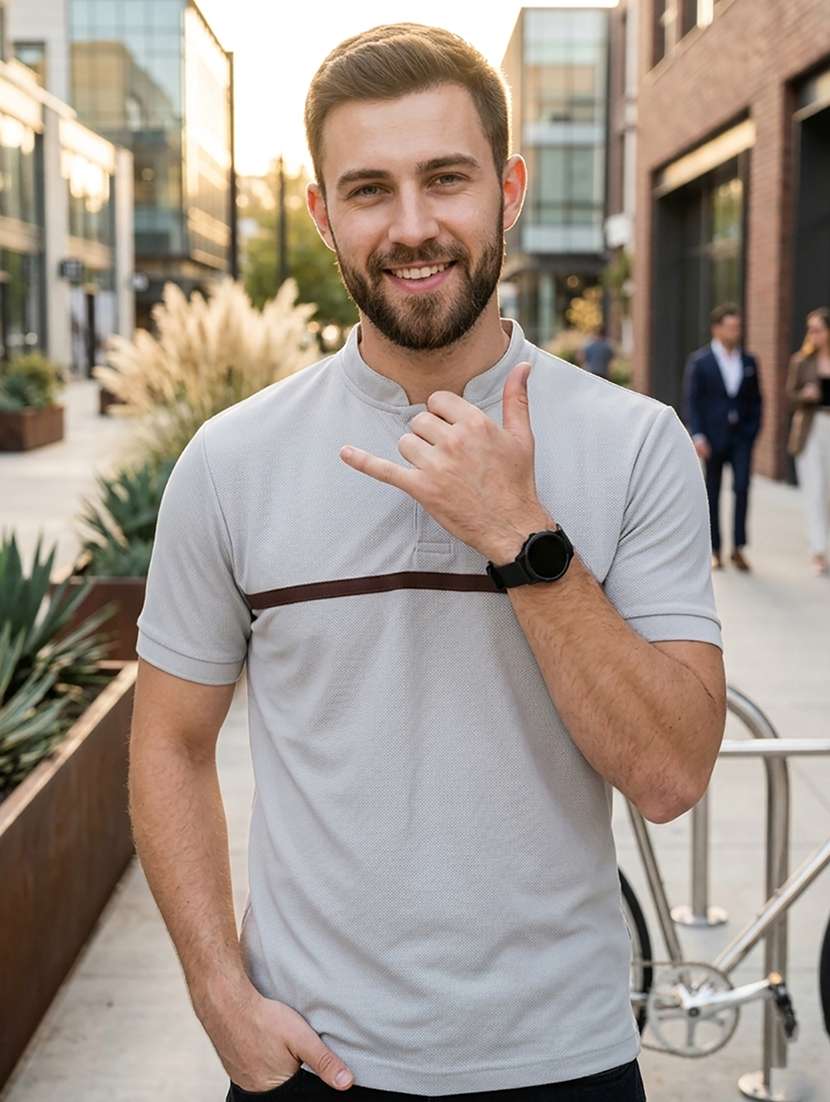 men striped short sleeve regular fit t-shirt