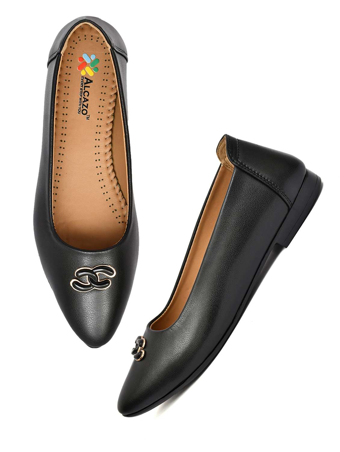 women black slip on ballerina - 22502426 -  Standard Image - 3
