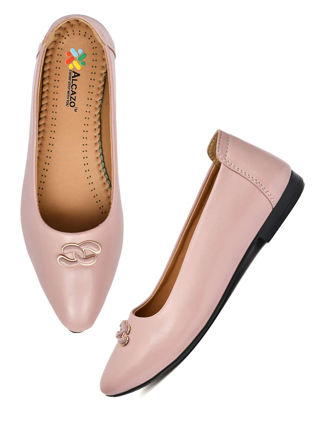 Women Pink Slip On Ballerina - 22502427 -  Standard Image - 3