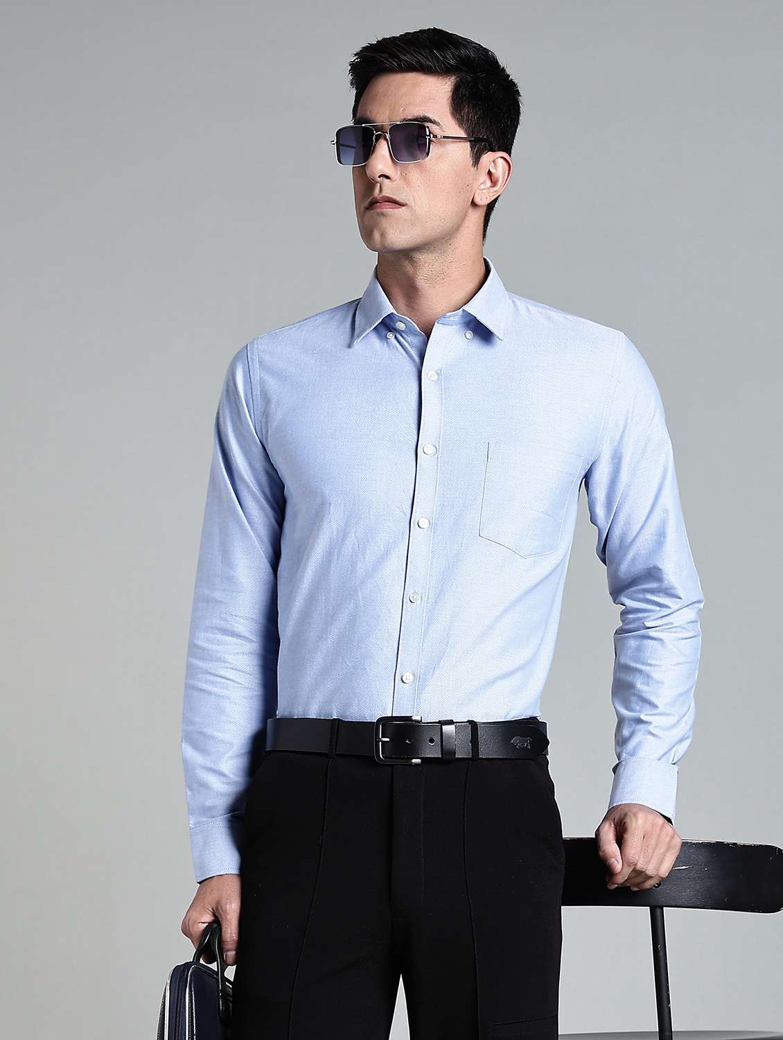 men solid long sleeve regular fit casual shirt