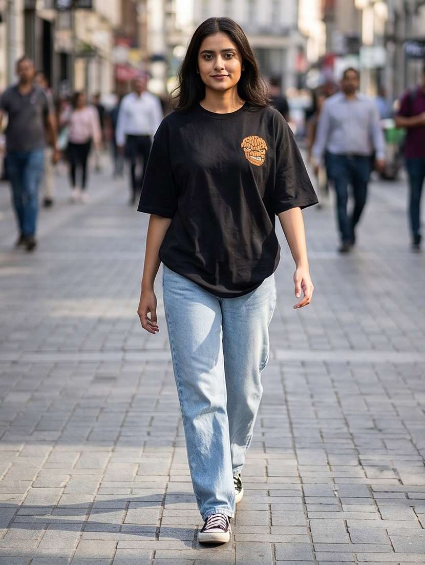 women graphic short sleeve oversized t-shirt - 22502453 -  Standard Image - 3