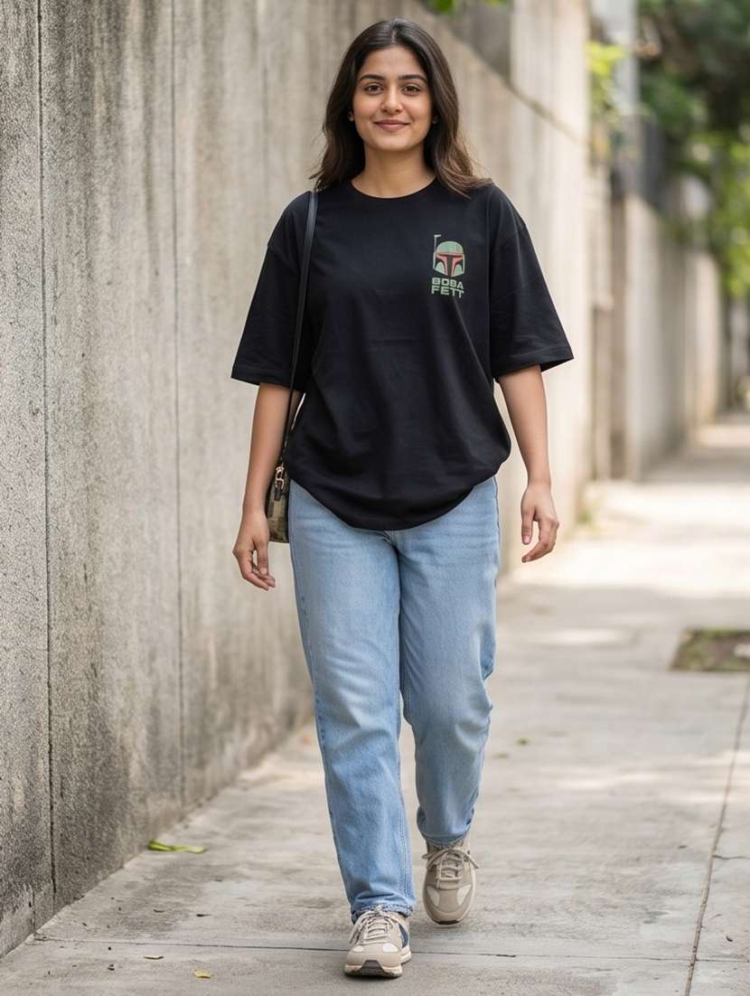 Women Graphic Short Sleeve Oversized T-shirt - 22502472 -  Standard Image - 3